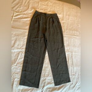 Women's Vintage Liz Baker Houndstooth Pants Gray and Black,  Poly/Rayon, Size 10